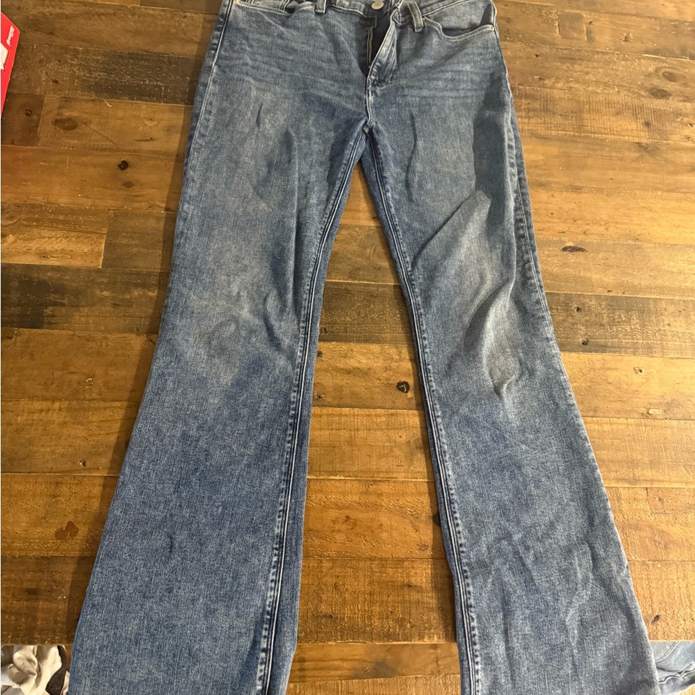 Hudson Jeans Blue Flare Wide Leg Denim